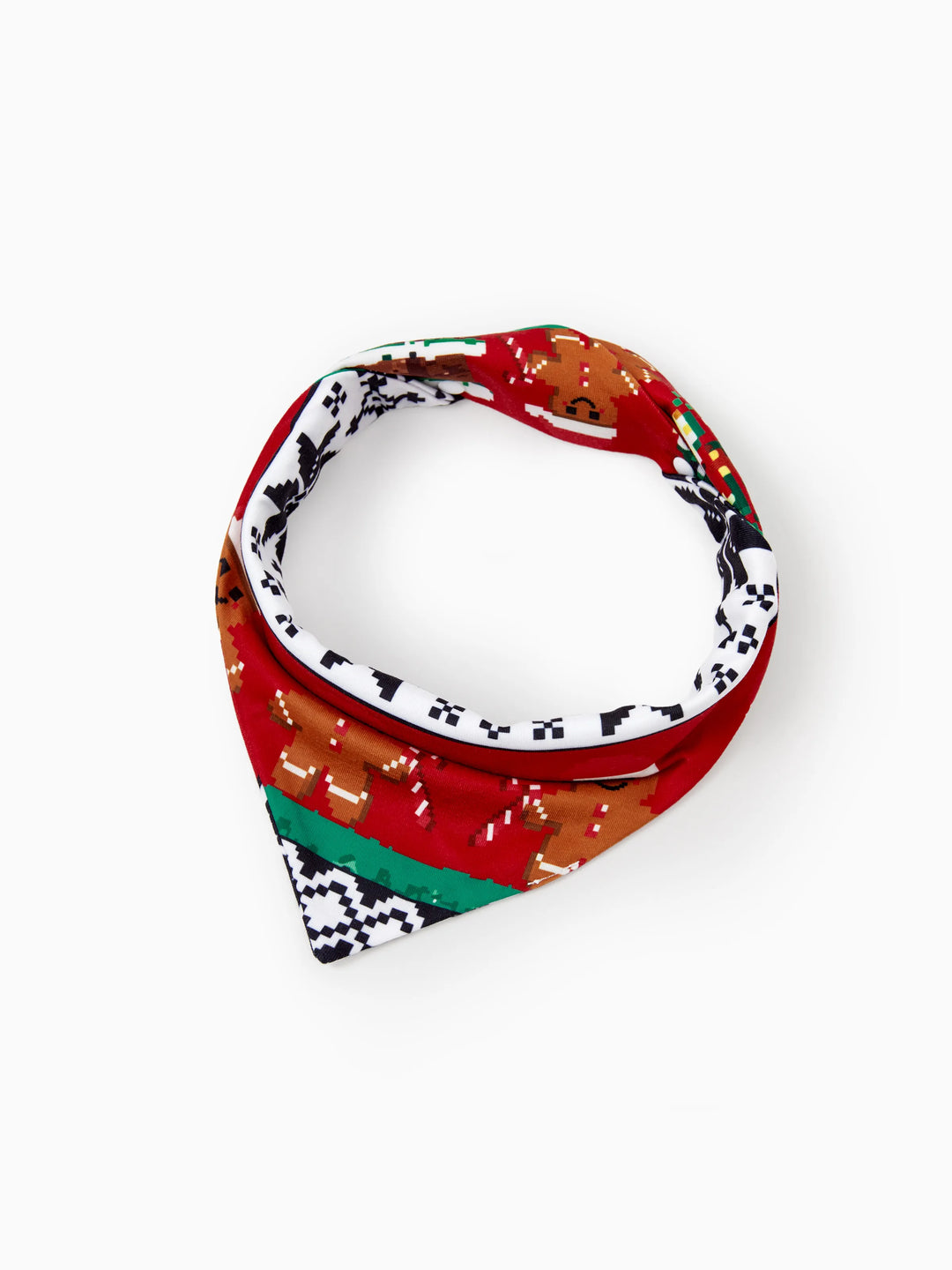 Conjunto de Pijamas em Família Correspondentes para o Natal Estampado com Ginginhas, PJs de Manga Longa com Meias de Natal em Vermelho