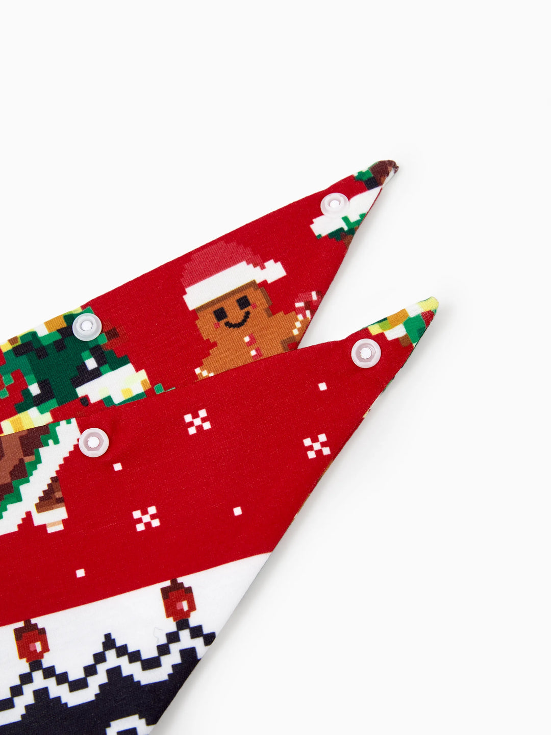 Conjunto de Pijamas em Família Correspondentes para o Natal Estampado com Ginginhas, PJs de Manga Longa com Meias de Natal em Vermelho