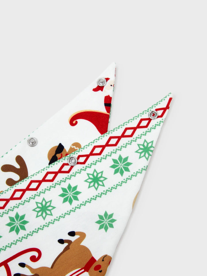 Conjunto de Pijamas em Conjunto para a Família com Motivo de Renas - Pijamas de Manga Longa com Meias de Natal Vermelhas