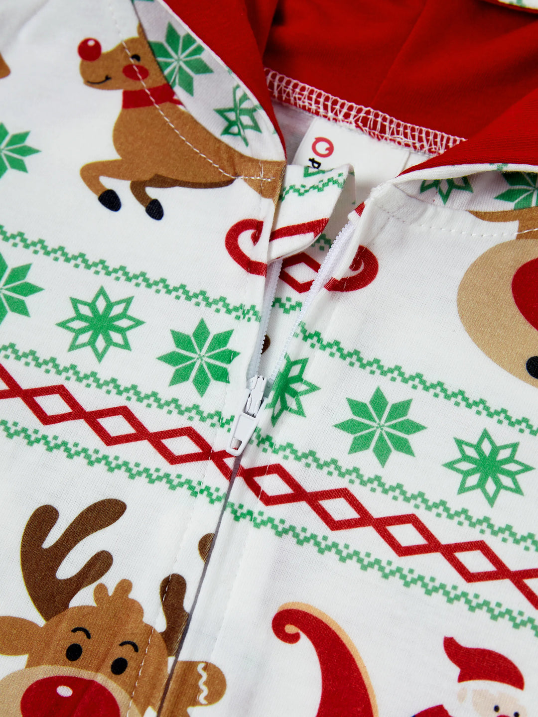 Conjunto de Pijamas em Conjunto para a Família com Motivo de Renas - Pijamas de Manga Longa com Meias de Natal Vermelhas