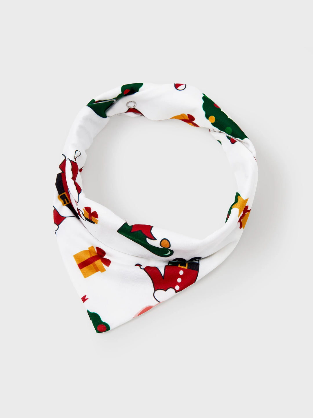 Conjunto de Pijamas Coordenação de Natal para toda a Família Estampado com Pai Natal e Árvore de Natal, Pijamas de Manga Longa com Meias de Natal Brancas