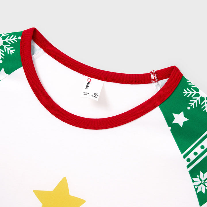 Conjunto de Pajamas Correspondentes para a Família de Natal com Impressão de Gengibre e Árvore de Natal PJs Verdes com Meias de Natal Verdes