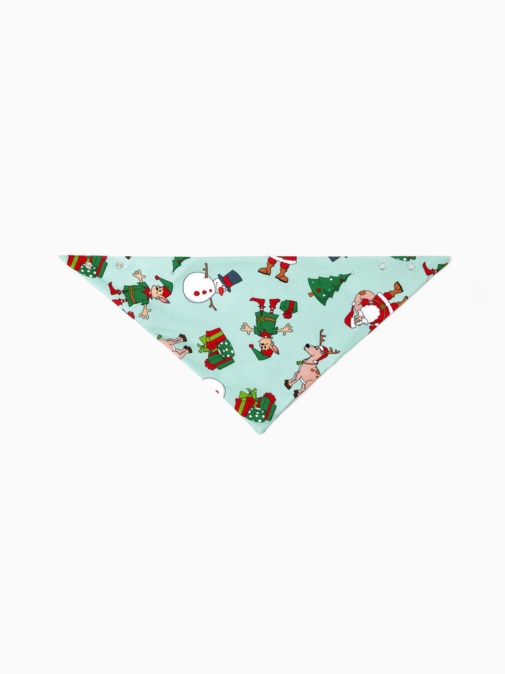 Conjunto de Pijamas de Natal Coordinate para Família com Estampa de Renas e Meias de Natal Verde Claro