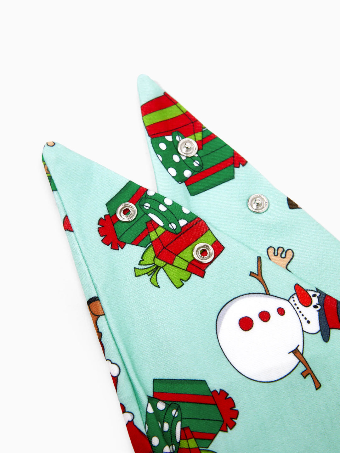Conjunto de Pijamas de Natal Coordinate para Família com Estampa de Renas e Meias de Natal Verde Claro