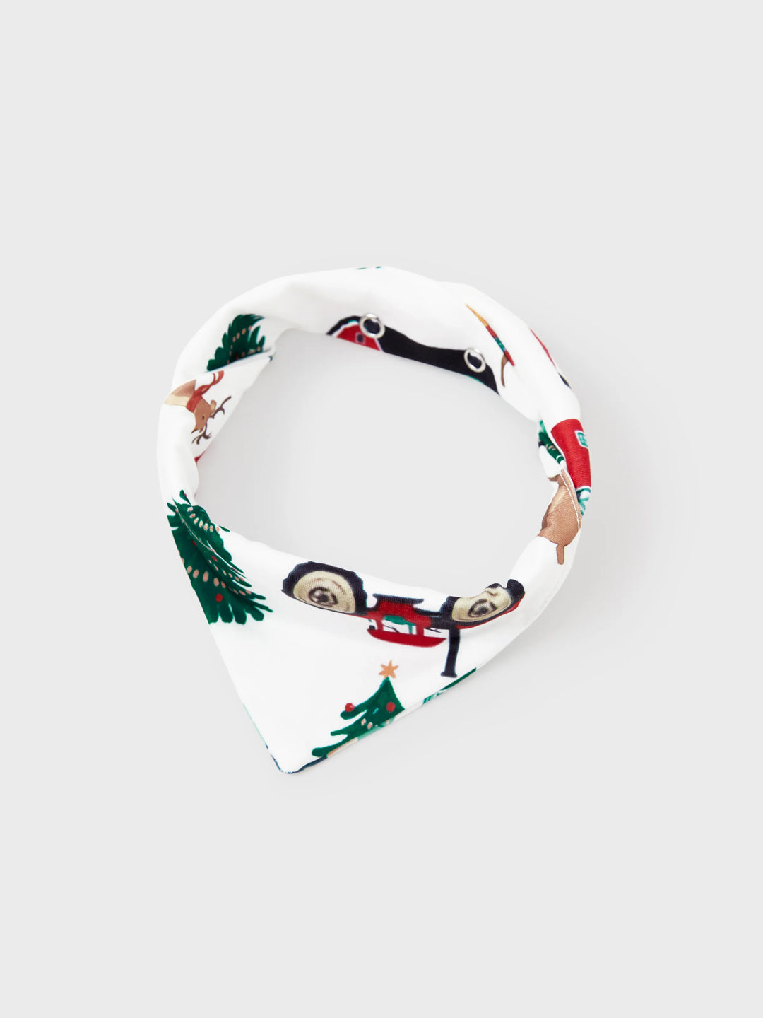 Conjunto de Pijamas de Natal Coordenados para a Família - Padrão de Rena e Carro com Meias de Natal Vermelhas