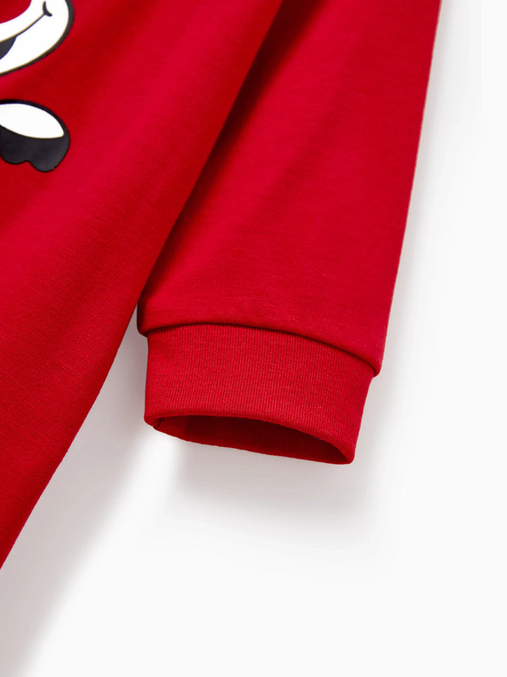 Conjunto de Pijamas em Conjunto para a Família com Estampa de Renas que Brilha no Escuro e Meias de Natal Vermelhas