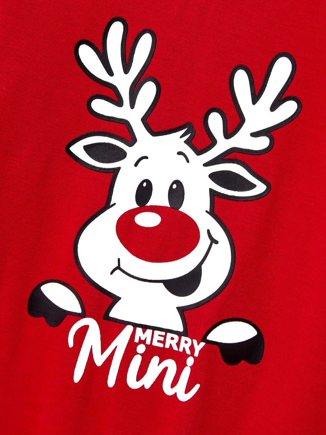 Conjunto de Pijamas em Conjunto para a Família com Estampa de Renas que Brilha no Escuro e Meias de Natal Vermelhas