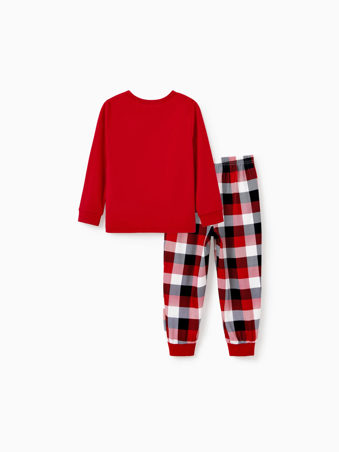 Conjunto de Pijamas em Conjunto para a Família com Estampa de Renas que Brilha no Escuro e Meias de Natal Vermelhas