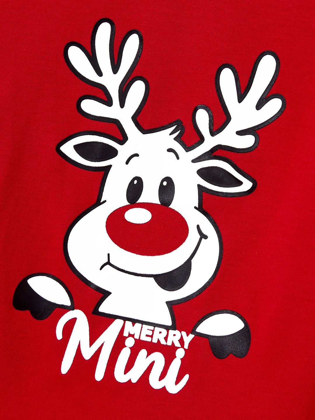 Conjunto de Pijamas em Conjunto para a Família com Estampa de Renas que Brilha no Escuro e Meias de Natal Vermelhas