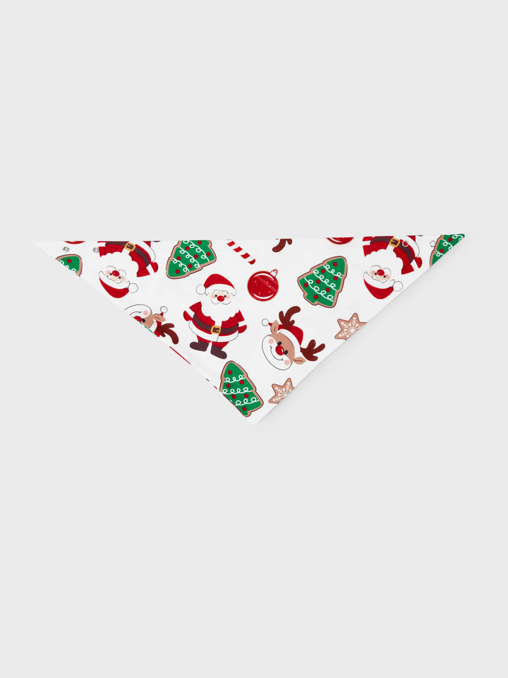 Conjunto de Pijamas em Família para o Natal com Estampa de Pai Natal que Brilha no Escuro, Inclui Meias de Natal em Cores Contrastantes.