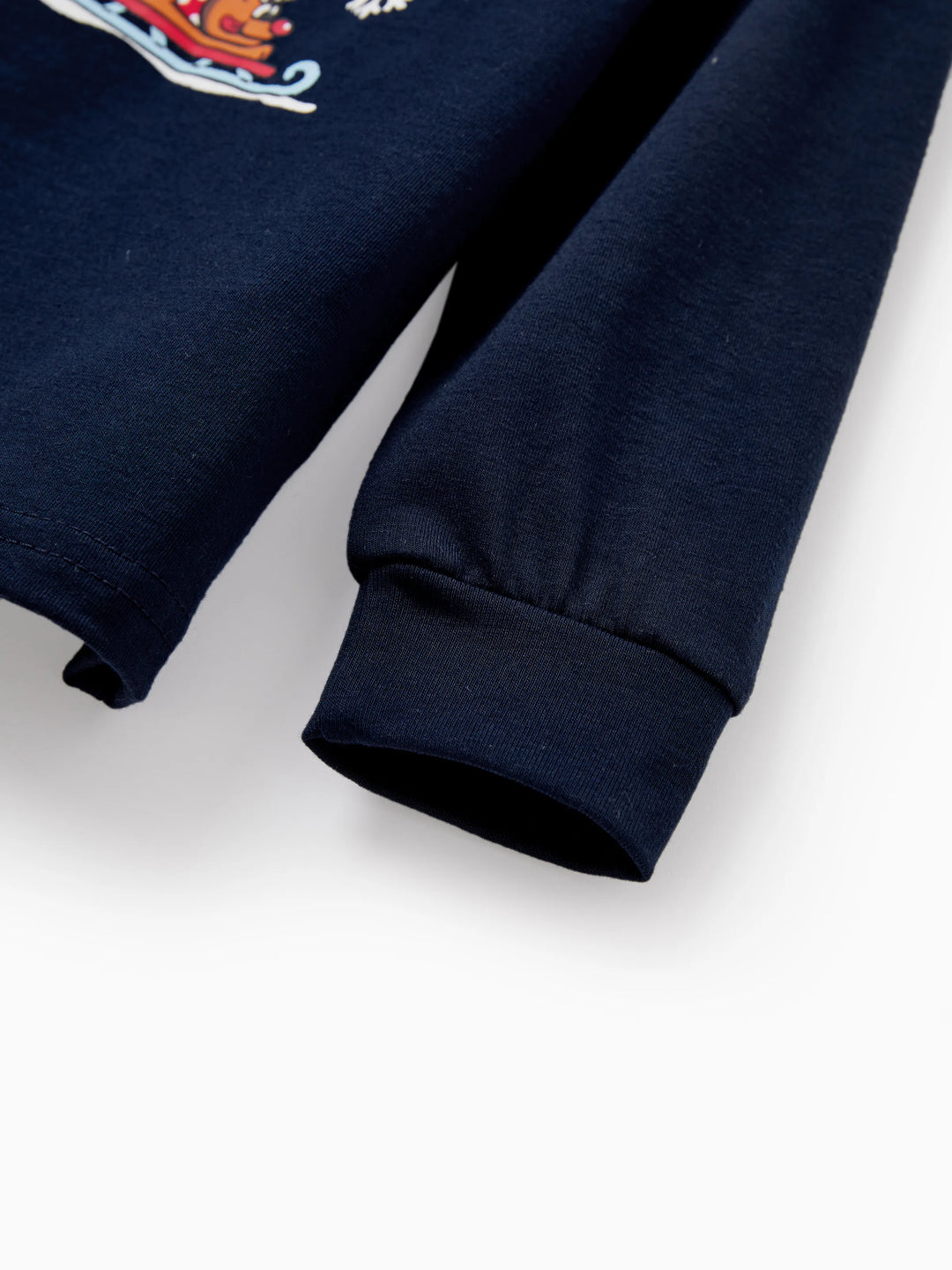 Conjunto de Pijamas de Natal para a Família com Estampa de Cães de trenó e Meias de Natal Azuis