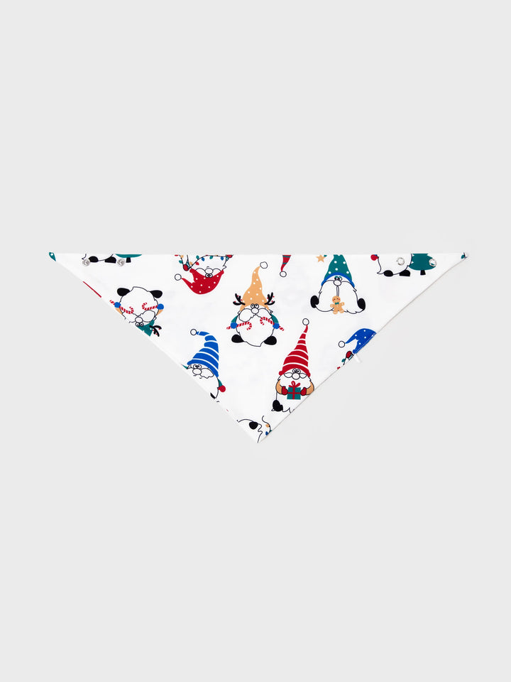 Conjunto de Pijamas de Natal em Família com Estampa de Gnomo Natalício e Meias de Natal Vermelhas