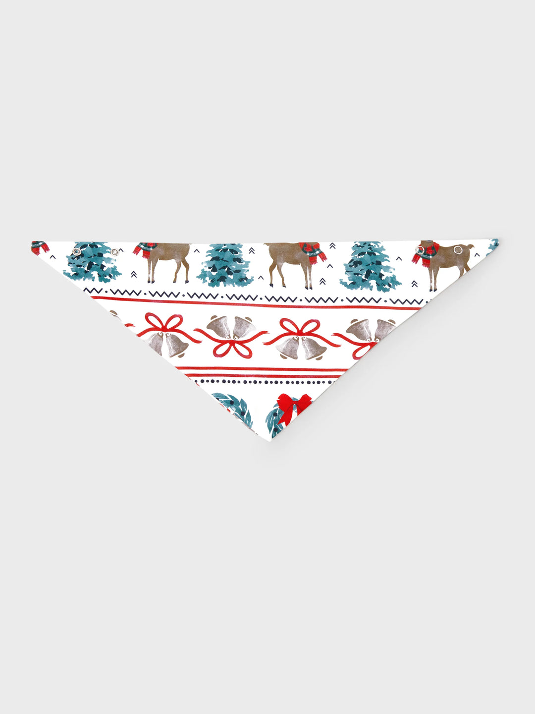 Conjunto de Pijamas de Natal em Conjunto para a Família com Estampa de Veado e Sino e Listras, com Meias de Natal Brancas