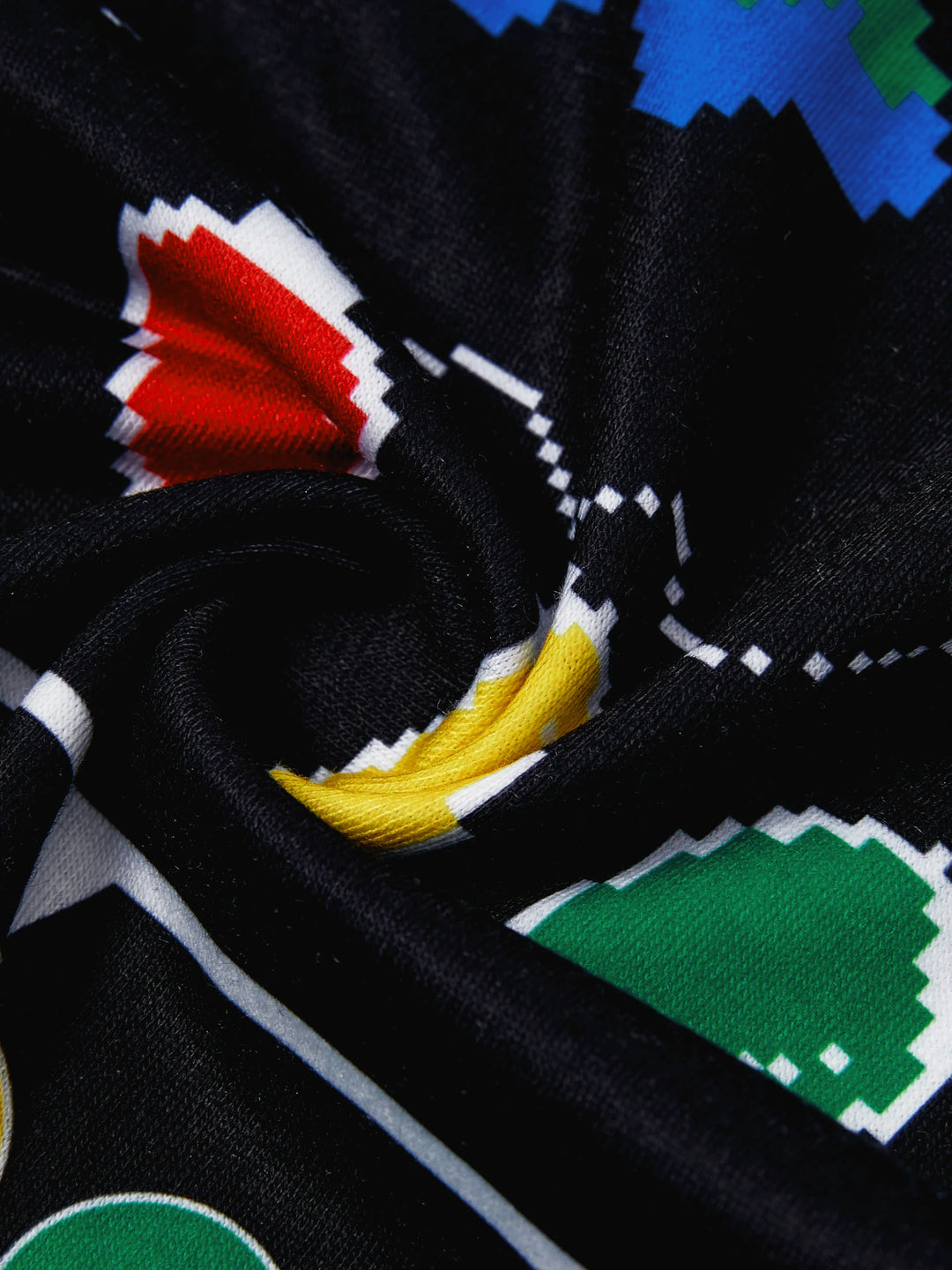 Conjunto de Pijamas de Natal para a Família com Estampado de Árvore de Natal e Meias de Natal Pretas