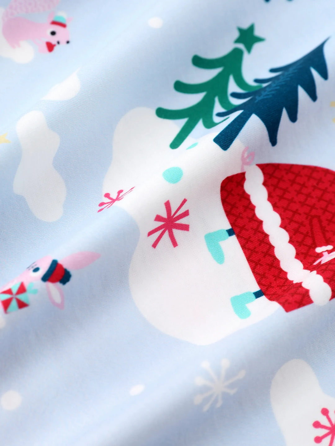 Conjunto de Pijamas de Natal da Peppa Pig para a Família em Branco, com Meias para Combinar