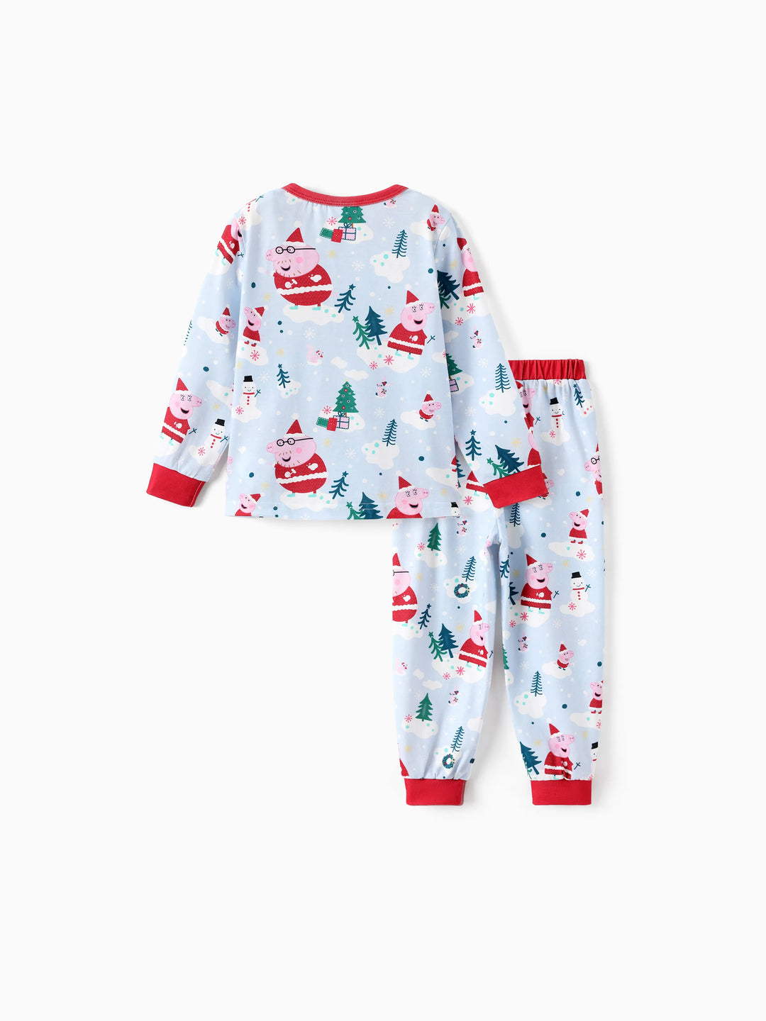 Conjunto de Pijamas de Natal da Peppa Pig para a Família em Branco, com Meias para Combinar