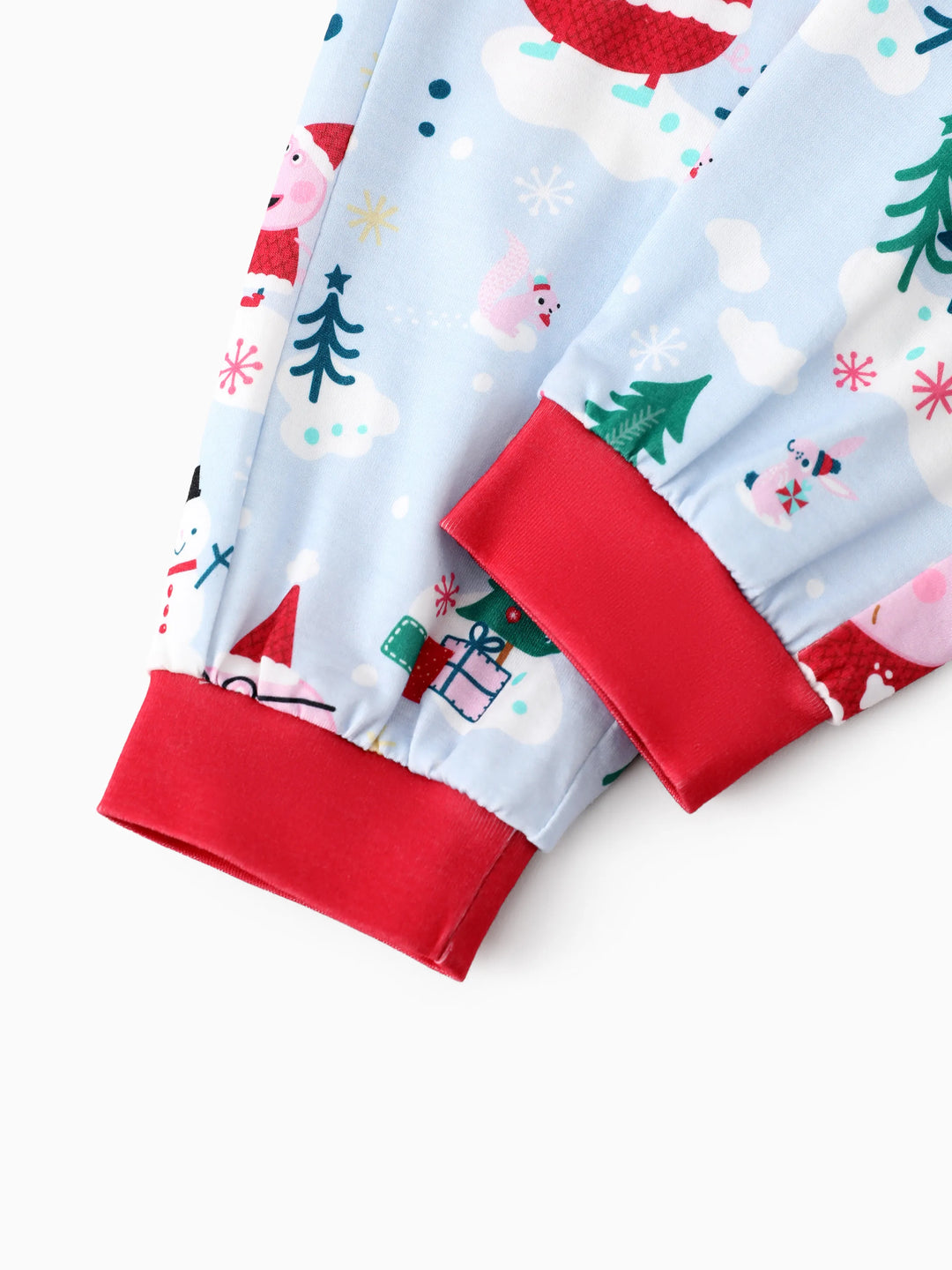 Conjunto de Pijamas de Natal da Peppa Pig para a Família em Branco, com Meias para Combinar