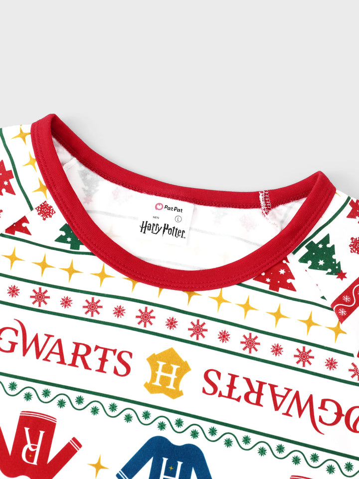 Conjuntos de Pijama de Algodão Orgânico Harry Potter para a Família, Ajustados, com Meias - Brancos