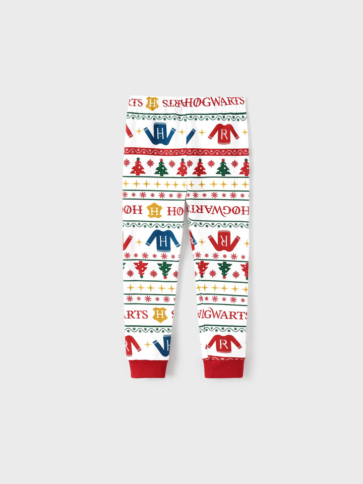 Conjuntos de Pijama de Algodão Orgânico Harry Potter para a Família, Ajustados, com Meias - Brancos