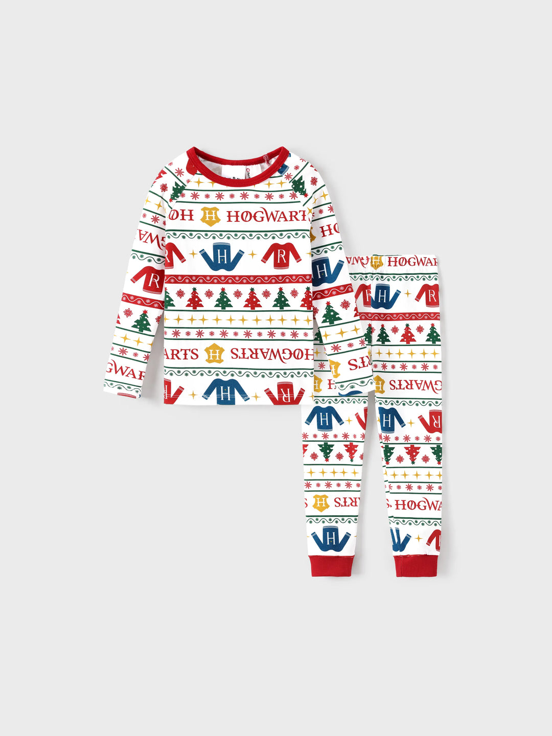 Conjuntos de Pijama de Algodão Orgânico Harry Potter para a Família, Ajustados, com Meias - Brancos