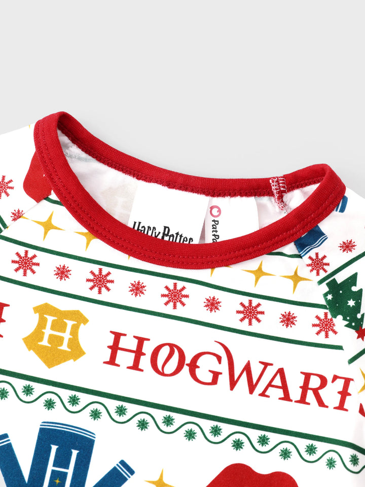 Conjuntos de Pijama de Algodão Orgânico Harry Potter para a Família, Ajustados, com Meias - Brancos
