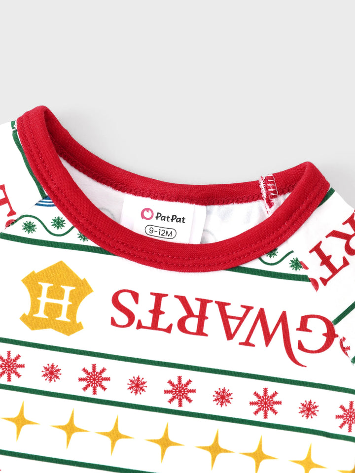 Conjuntos de Pijama de Algodão Orgânico Harry Potter para a Família, Ajustados, com Meias - Brancos