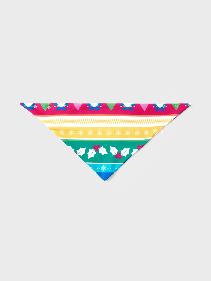 Conjunto de Pijamas de Natal para a Família com Padrão de Gnomos e Listras, incluindo Meias de Natal em Multicor