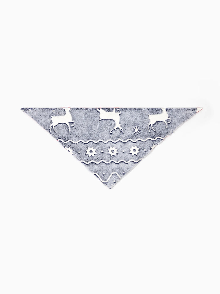 Conjunto de Pijamas em Família Combinados para o Natal com Estampado de Renas - Pijamas que Brilham no Escuro com Meias de Natal Brancas/Cinzentas