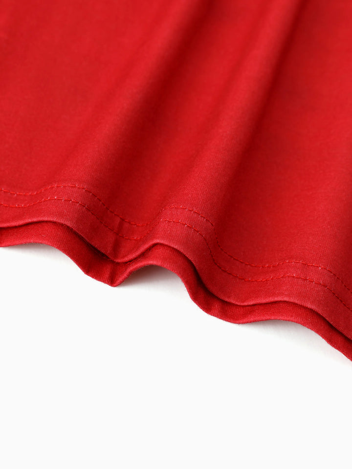 Conjunto de Pijamas com Listras de Natal da Família SpongeBob SquarePants, com Meias de Natal Vermelhas.