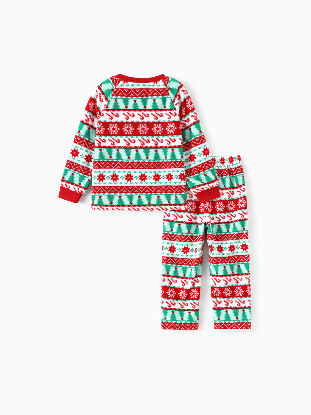 Conjunto de Pijamas Polar em Fleece com Padrão Fair Isle para a Família - Frosty, o Boneco de Neve - Natal - Vermelho