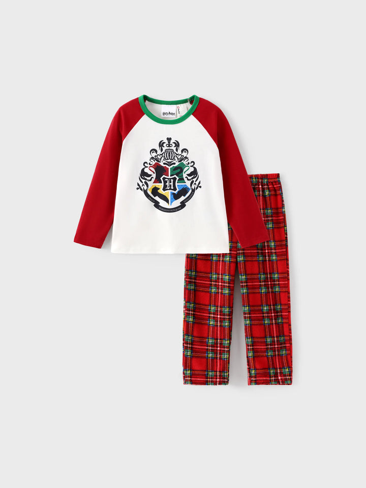 Conjunto de Pijamas em Fleeces para Famílias Harry Potter para o Natal com Meias de Natal Vermelhas