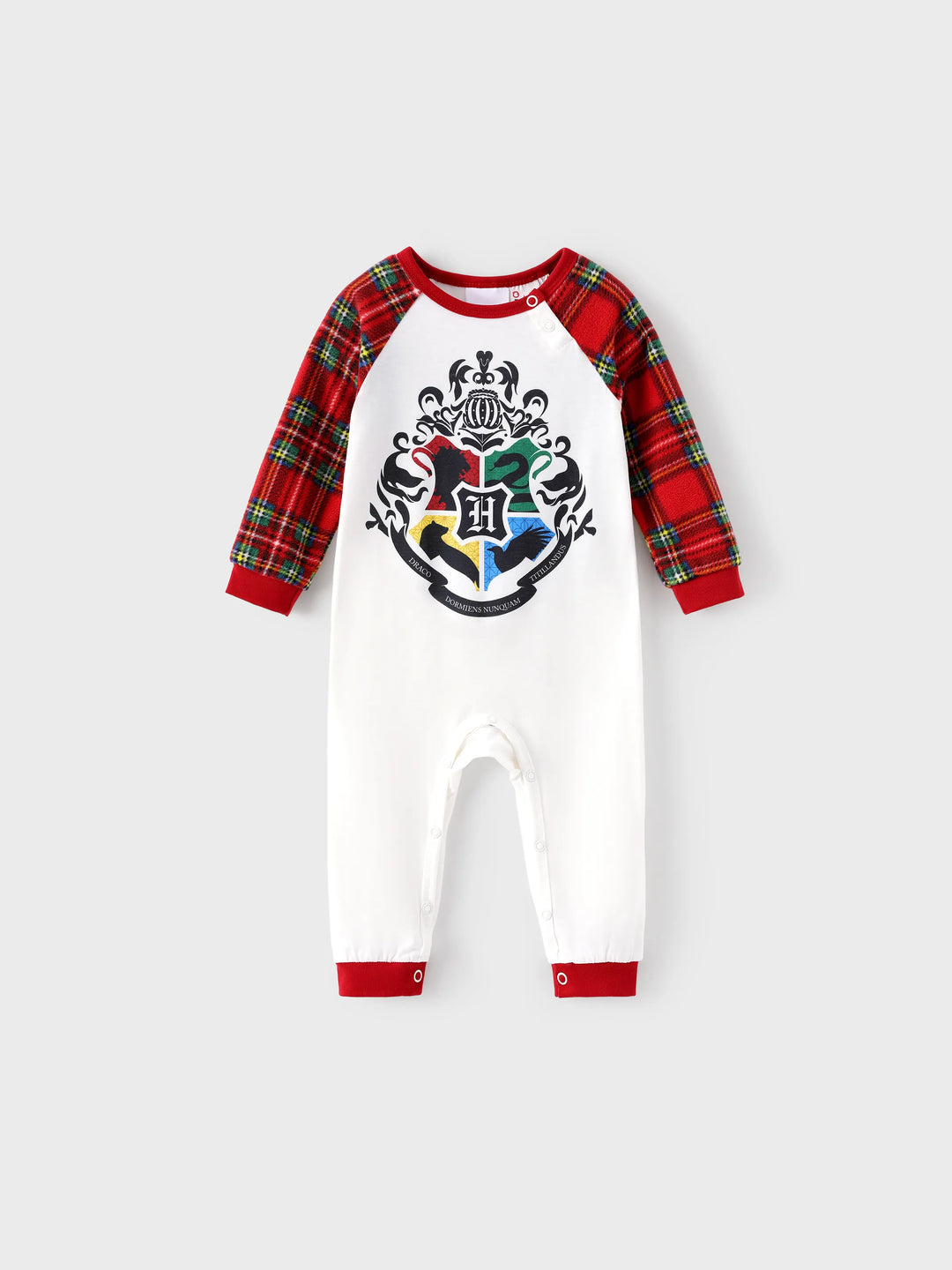 Conjunto de Pijamas em Fleeces para Famílias Harry Potter para o Natal com Meias de Natal Vermelhas