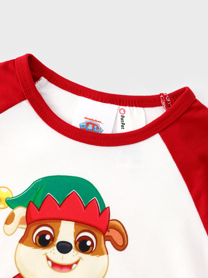 Conjunto de Pijamas de Fleece para a Família em Conjunto de Natal PAW Patrol com Meias de Natal Vermelhas