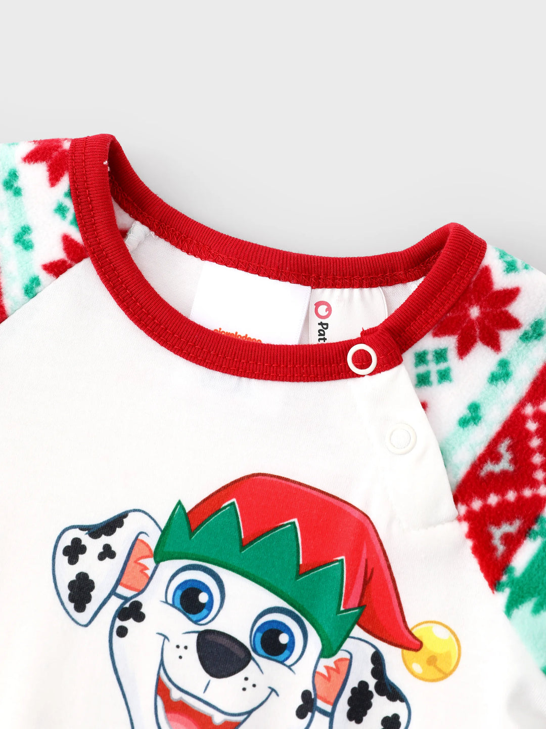 Conjunto de Pijamas de Fleece para a Família em Conjunto de Natal PAW Patrol com Meias de Natal Vermelhas