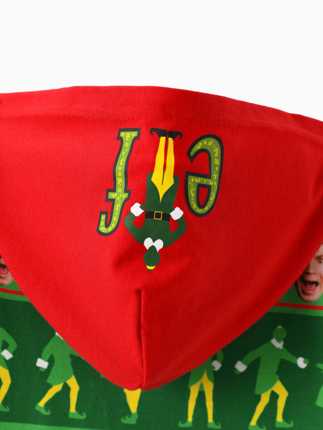 Macacão com Capuz em Padrão Fair Isle para a Família ELF - Verde