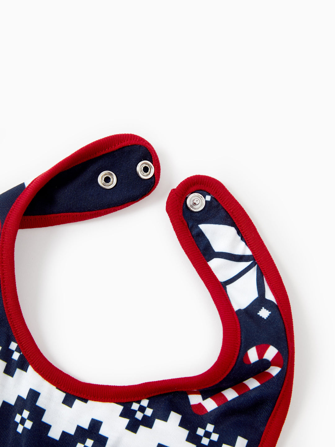 Conjunto de Pijamas para toda a Família a Condizer com Estampa de Renas e Flocos de Neve Azul Escuro