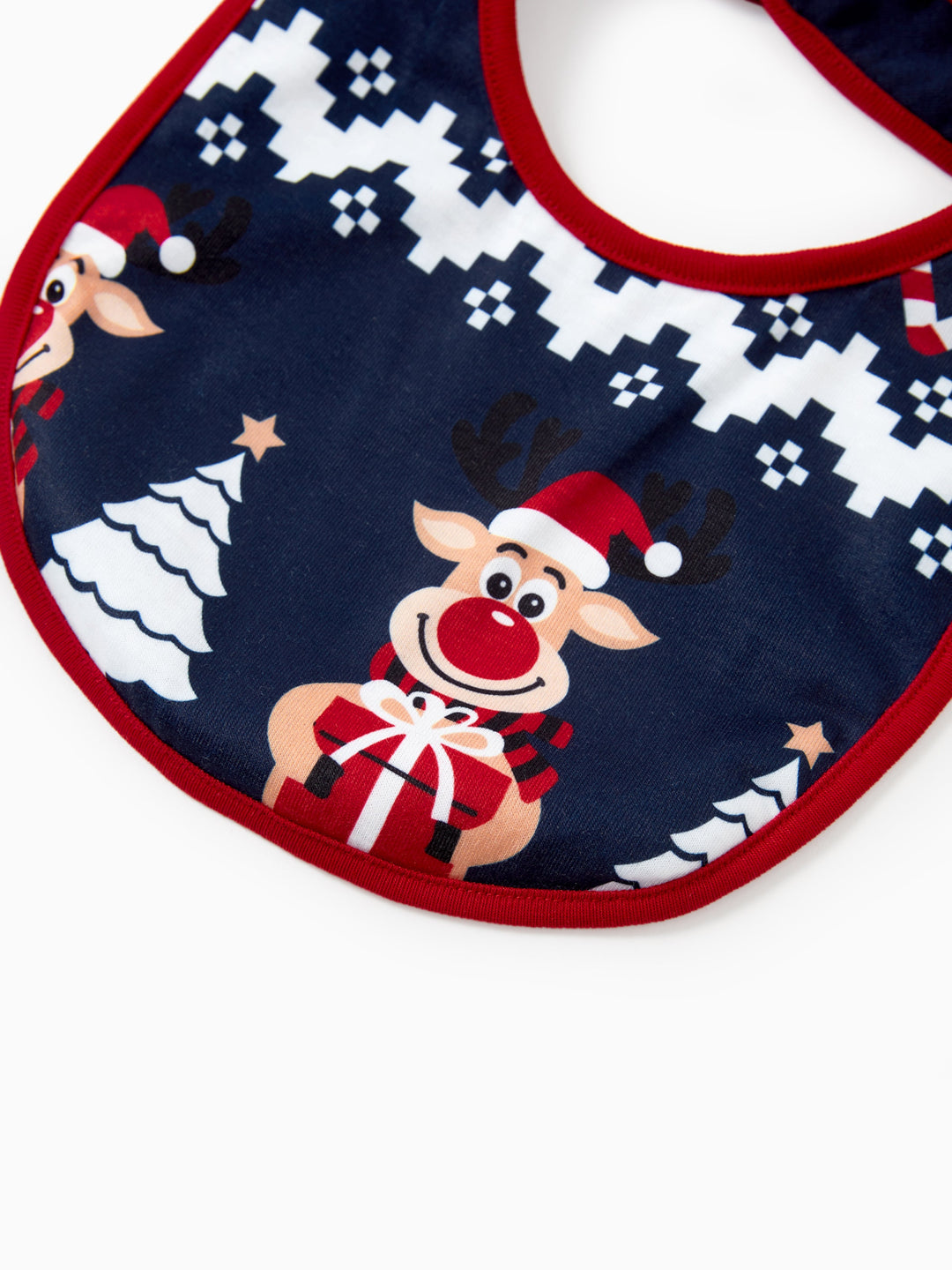 Conjunto de Pijamas para toda a Família a Condizer com Estampa de Renas e Flocos de Neve Azul Escuro