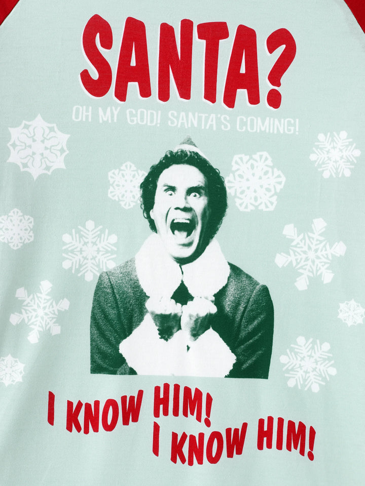 Conjunto de Pijamas de Fleece com Flocos de Neve para Família Combinar ELF com Meias de Natal Vermelhas