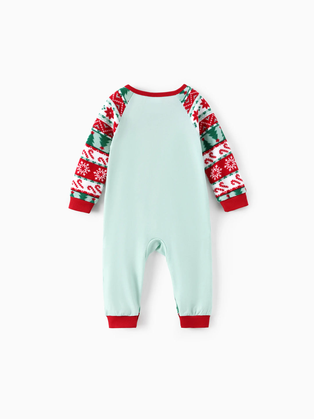 Conjunto de Pijamas de Fleece com Flocos de Neve para Família Combinar ELF com Meias de Natal Vermelhas