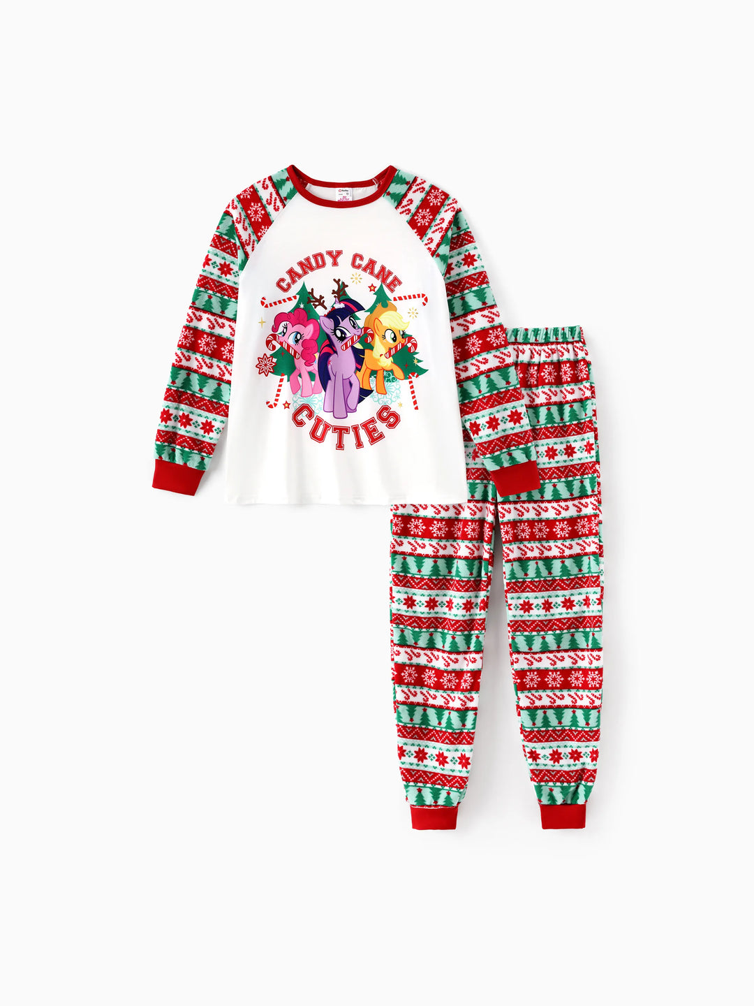 Conjunto de Pijamas em Fleece para Mãe e Filha My Little Pony com Meias de Natal Vermelhas