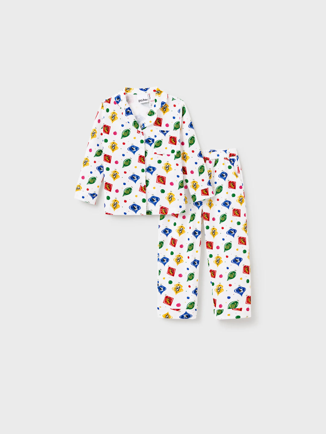 Conjunto de Pijamas de Natal para a Família com Camisetas de Harry Potter e Meias de Natal Brancas