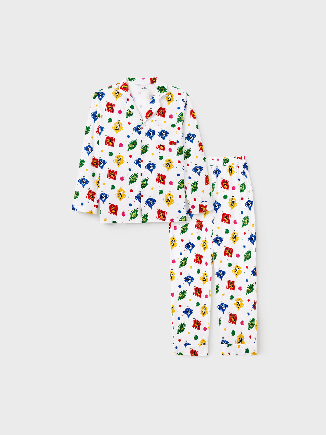 Conjunto de Pijamas de Natal para a Família com Camisetas de Harry Potter e Meias de Natal Brancas