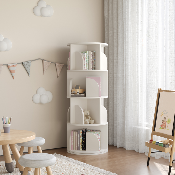 Estante Giratória Razu com Armazenamento Rotativo a 360 Graus