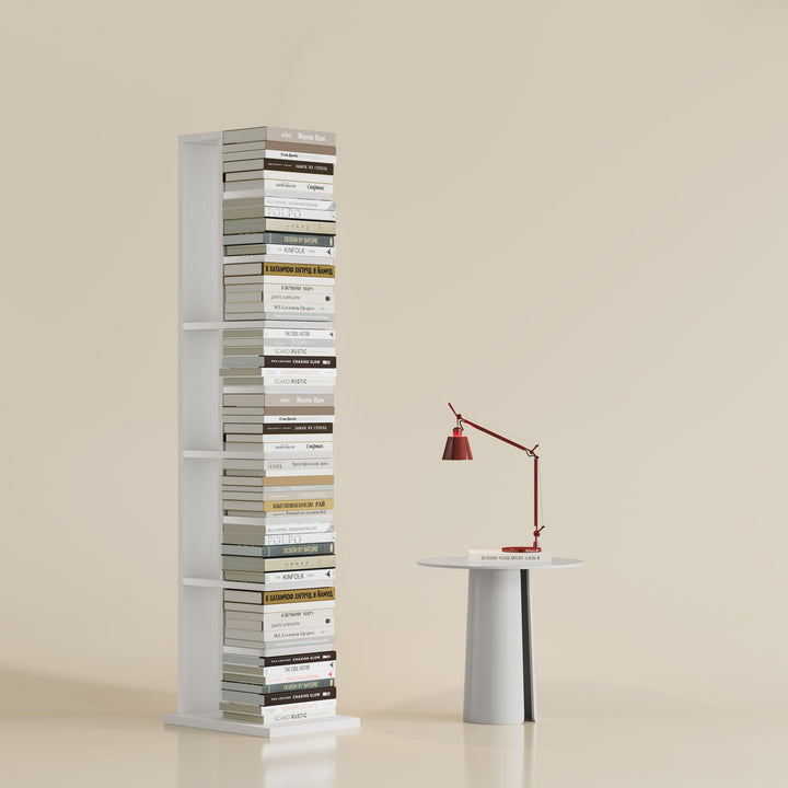 Razu Estante Invisível Vertical Estreita de 9 Níveis em Nogal