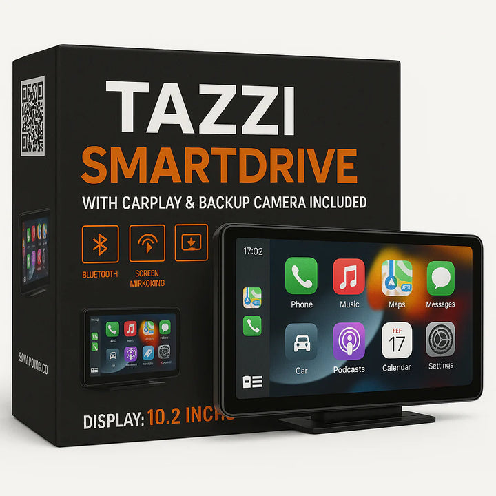 Tazzi SmartDrive 10.2” | Full Multimedia + Wireless CarPlay & Android Auto + Gift