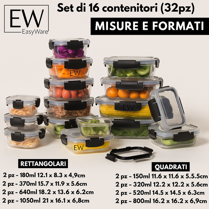 Kit per Barattoli di Vetro Ermetici