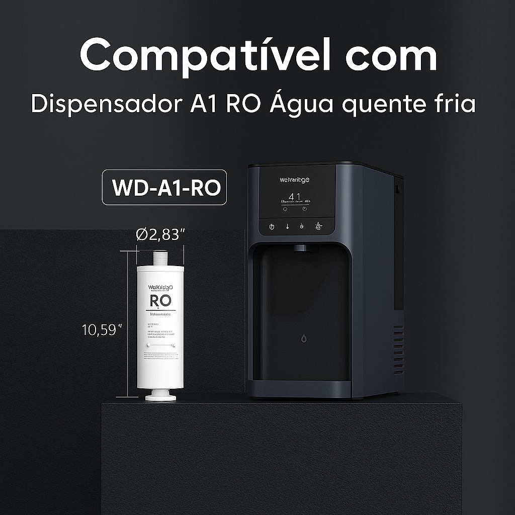 Filtro WD-A1-RO (Substituição 12 meses para dispensador de água RO de bancada)