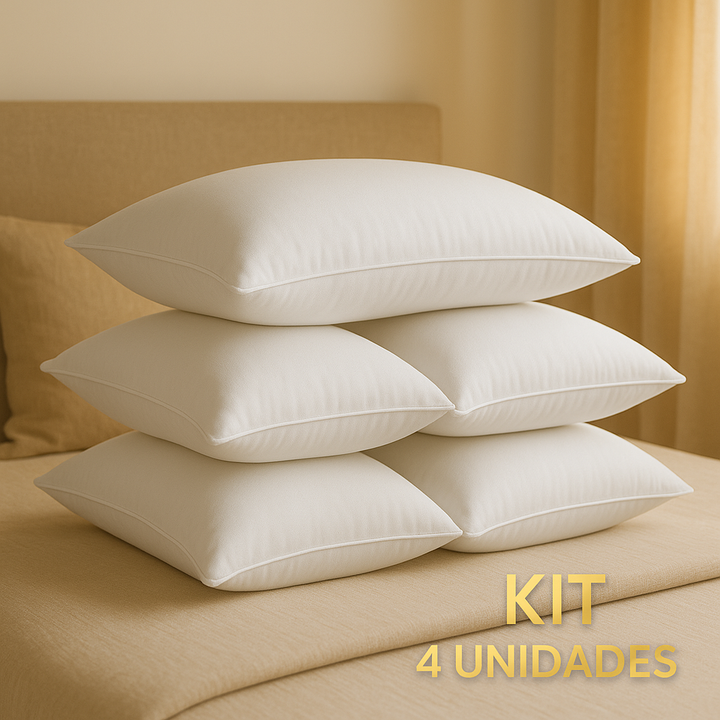 Kit de Almofadas Pluma de Ganso - Antialérgicas