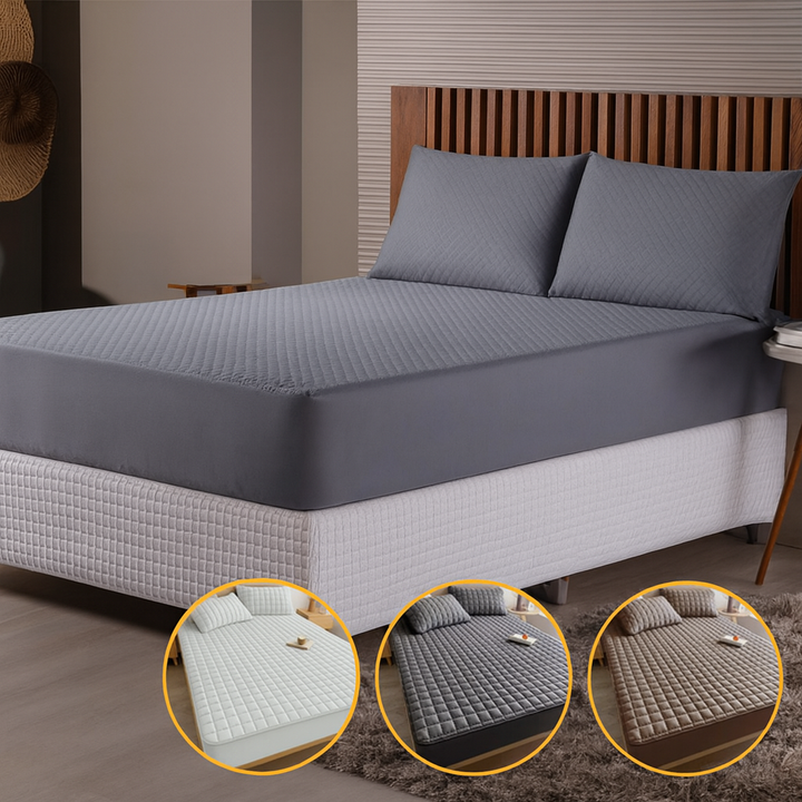 Conjunto de Lençóis Impermeável Premium (Capa + 2 Fronhas)