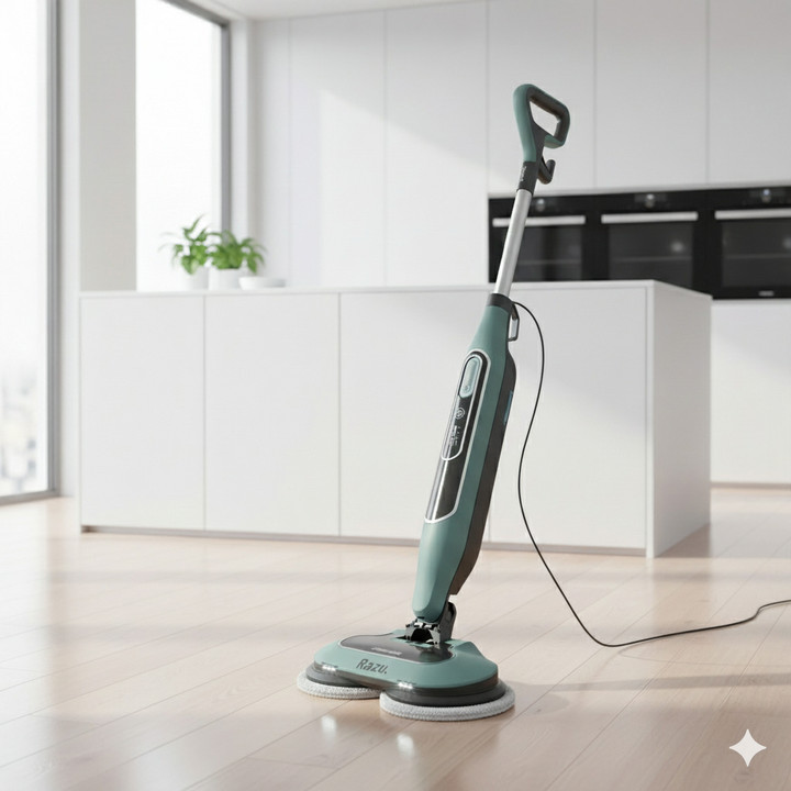Esfregona a Vapor 2 em 1 Limpeza Profunda e Higienização de Pisos Rígidos